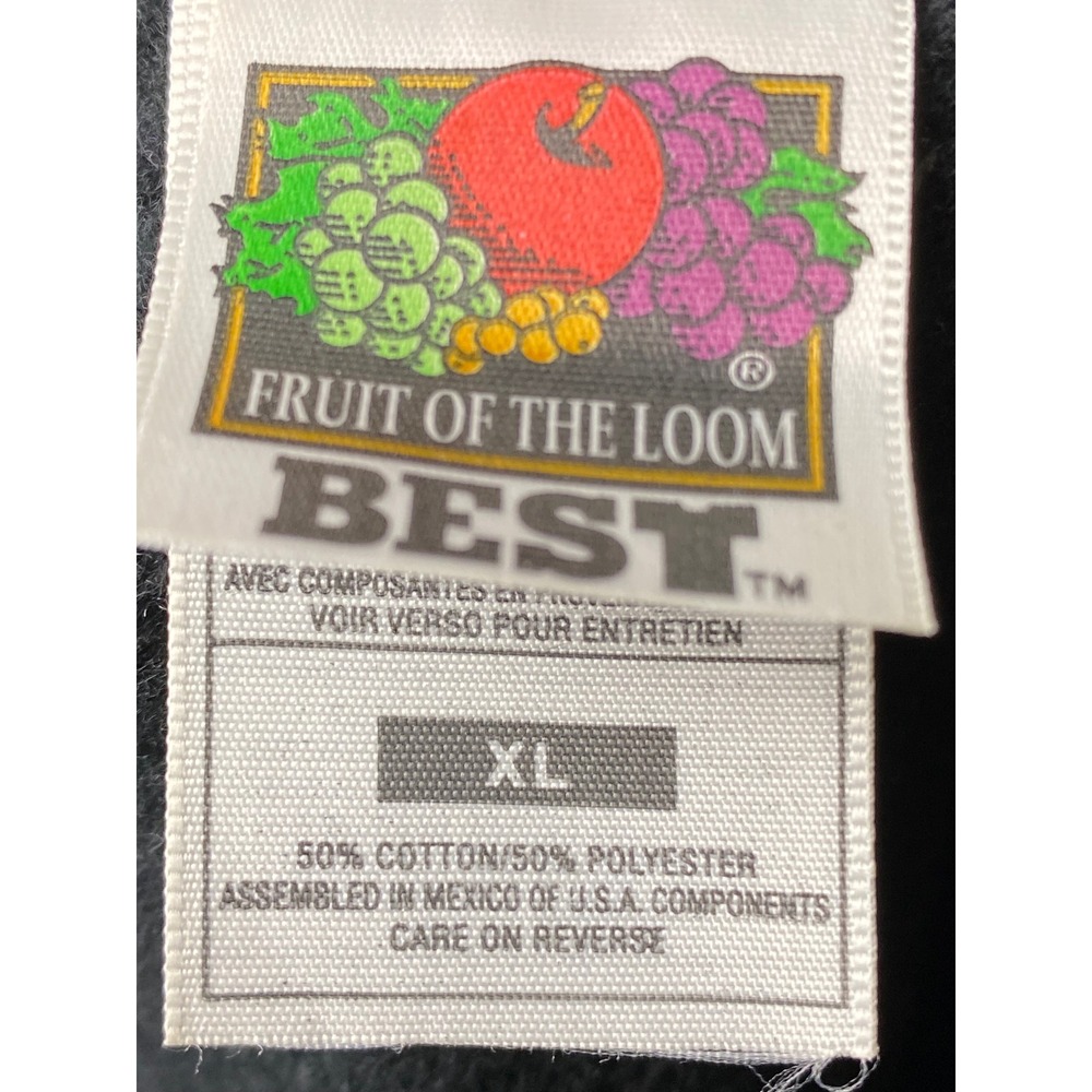 Fruit of the Loom Best Tiger Graphic Sweatshirt Black XL Vintage Style Crewneck - Picture 4 of 5